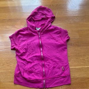 Hardtail pink zip up shirt sleeve shirt